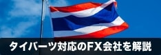 タイバーツ円・米ドルタイバーツ対応の国内FX会社はココ！THBJPY・USDTHBの各種スペックを解説