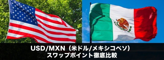 USDMXN（米ドルメキシコペソ）スワップポイント徹底比較！