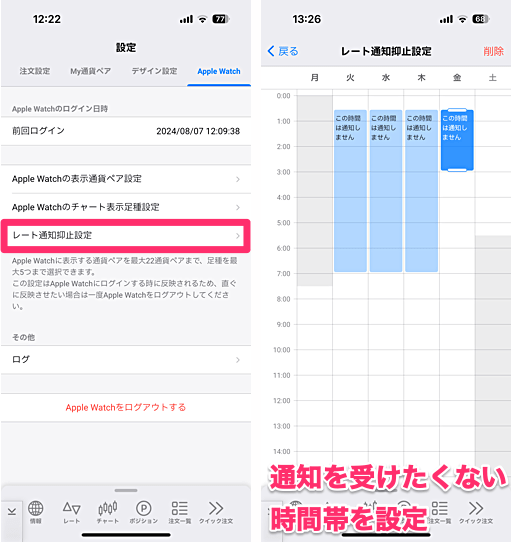 ヒロセ通商のアップルウォッチアプリ