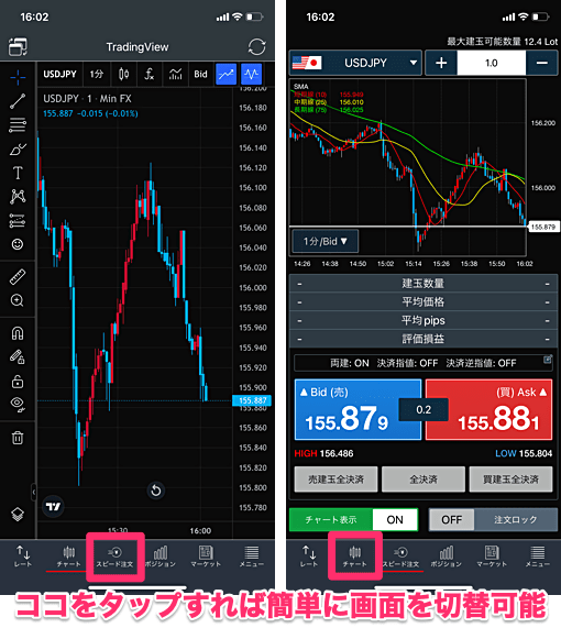 TradingViewで分析しながらスキャルピングできる！