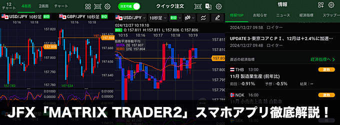 JFX「MATRIX TRADER2」スマホアプリ徹底解説！